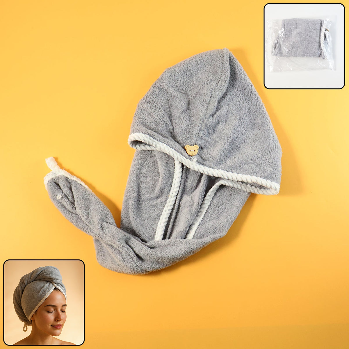 Hair Drying Towel Wrap – Quick Dry Microfiber Turban