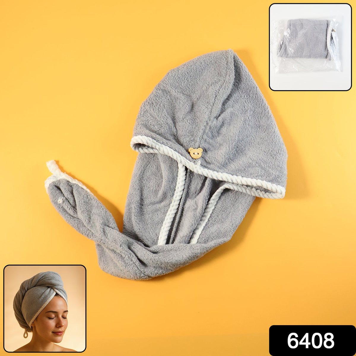 Hair Drying Towel Wrap – Quick Dry Microfiber Turban – view 6