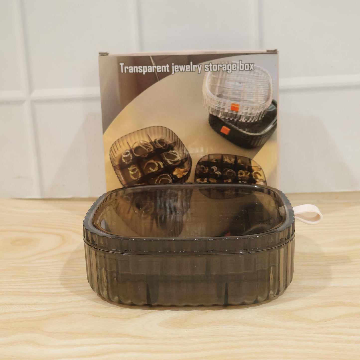 Durable plastic organizer box for rings, chains and findings