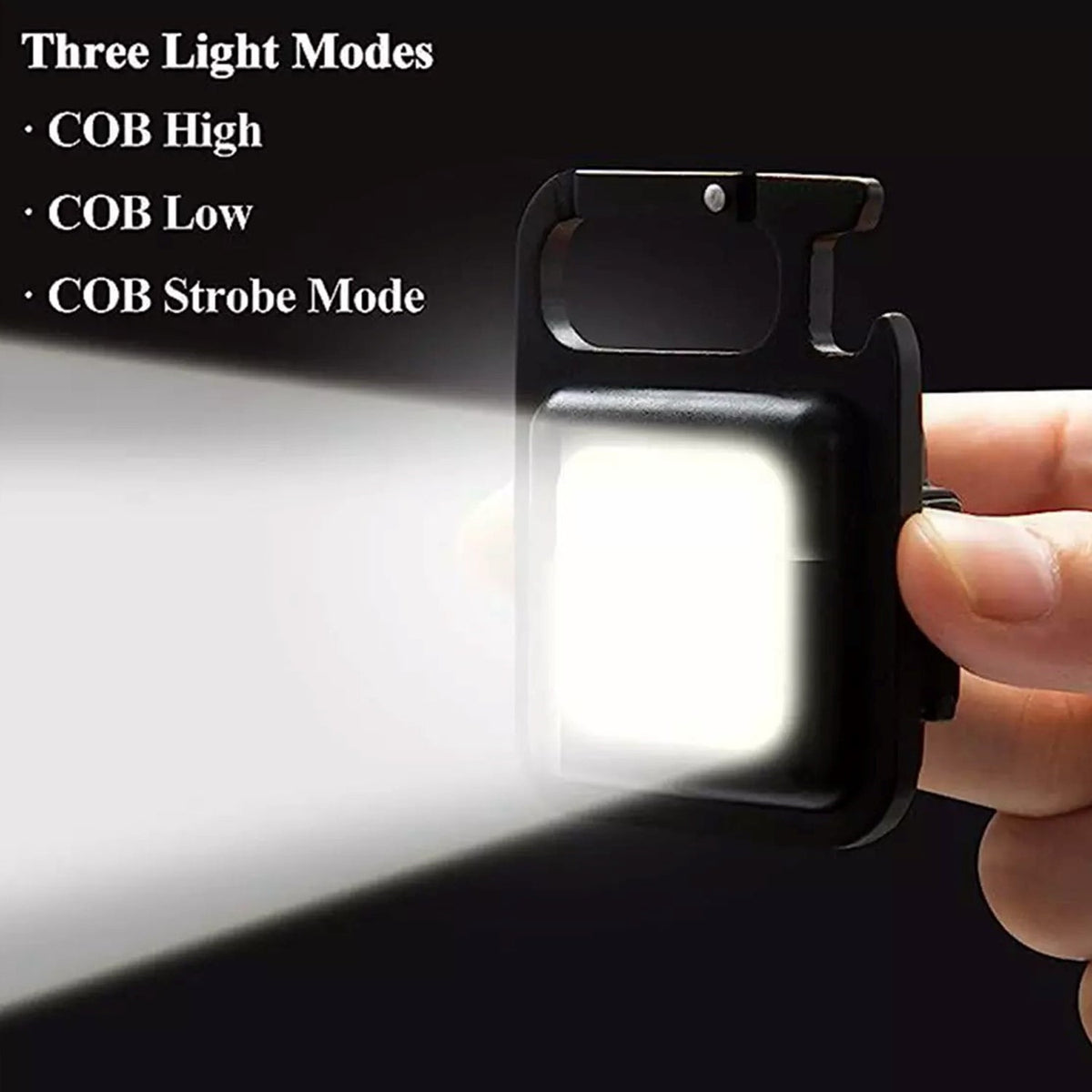 Rechargeable Keychain Flashlight – 4 Light Modes, Magnetic – view 7