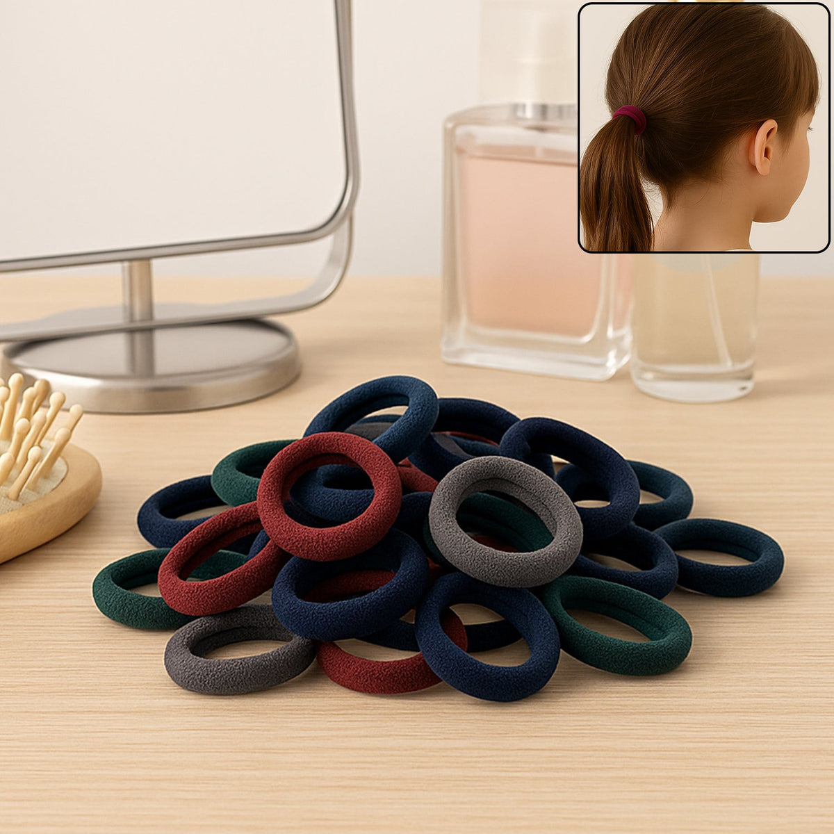 Small Hairbands – Multicolour Rubber Bands (Pack of 100)
