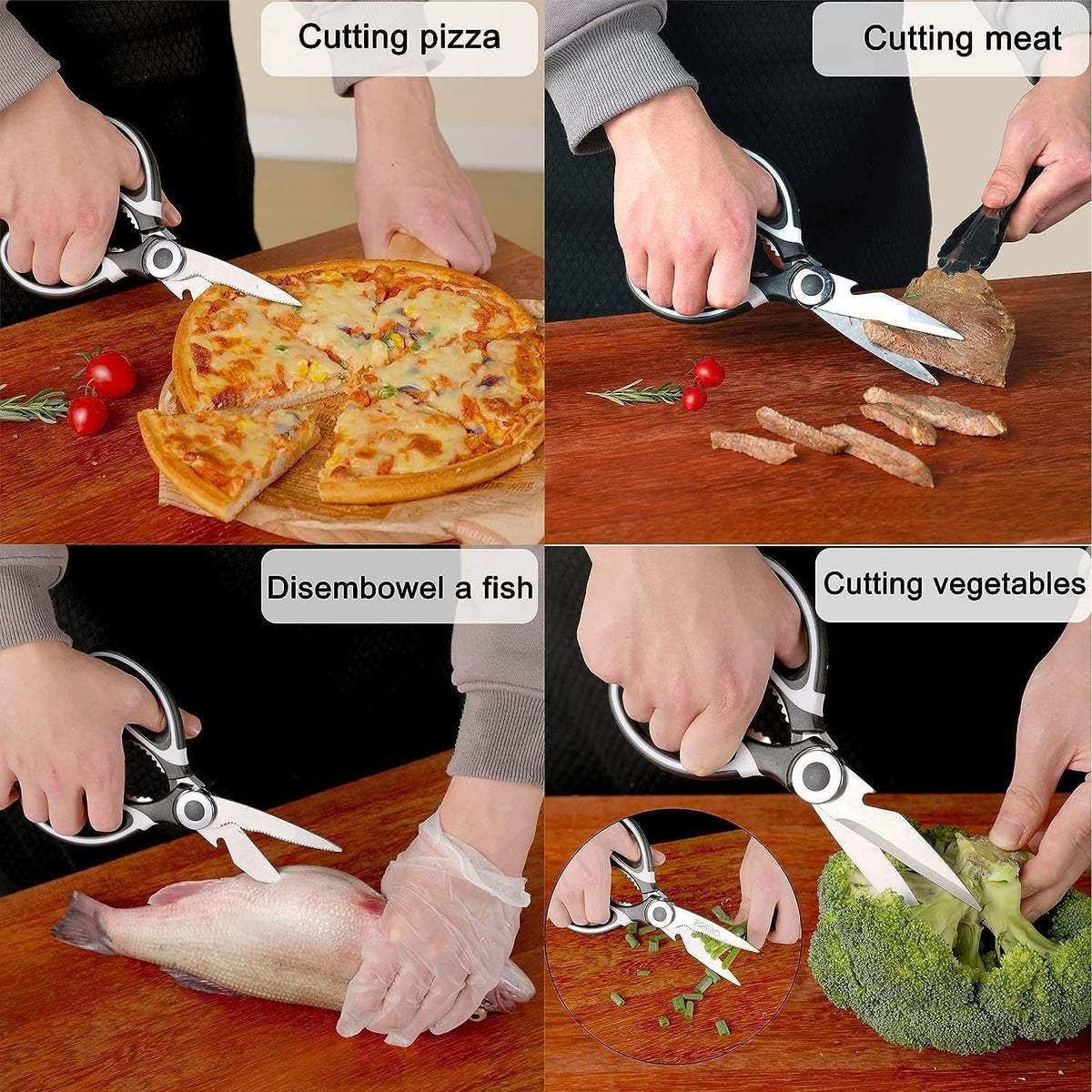 Multi-Function Kitchen Scissor – 6-in-1 Stainless Steel – close-up