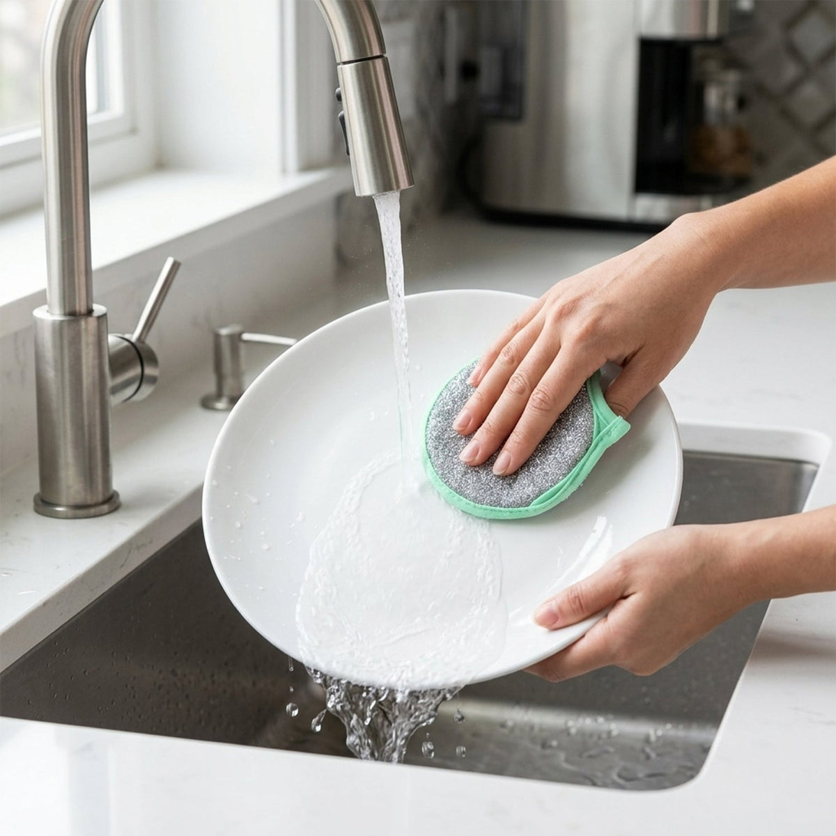 Kitchen Cleaning set – 6-in-1 Stainless Steel Scrubber – close-up