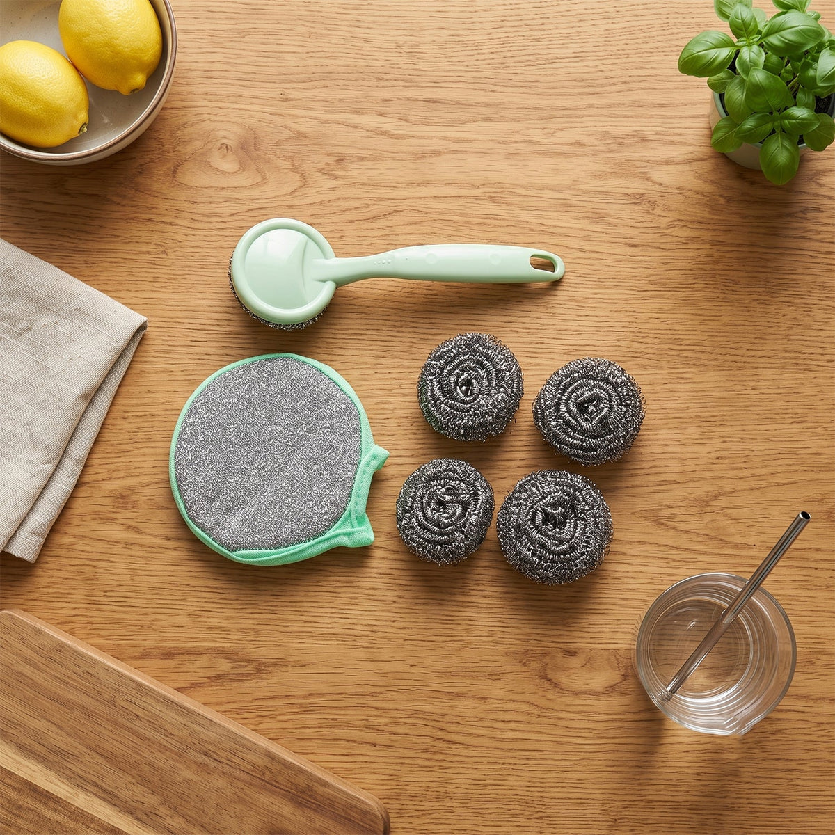 Kitchen Cleaning set – 6-in-1 Stainless Steel Scrubber – alternate view