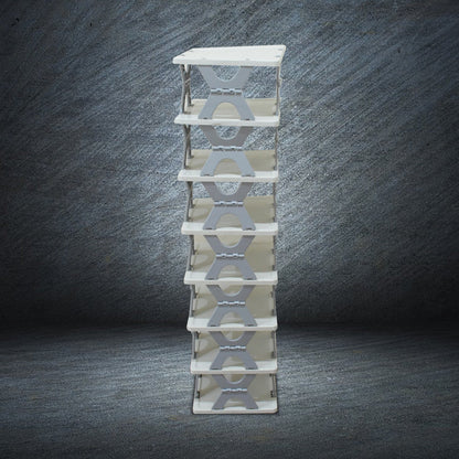 Foldable Shoe Rack – 8-Layer Space-Saving Storage – close-up