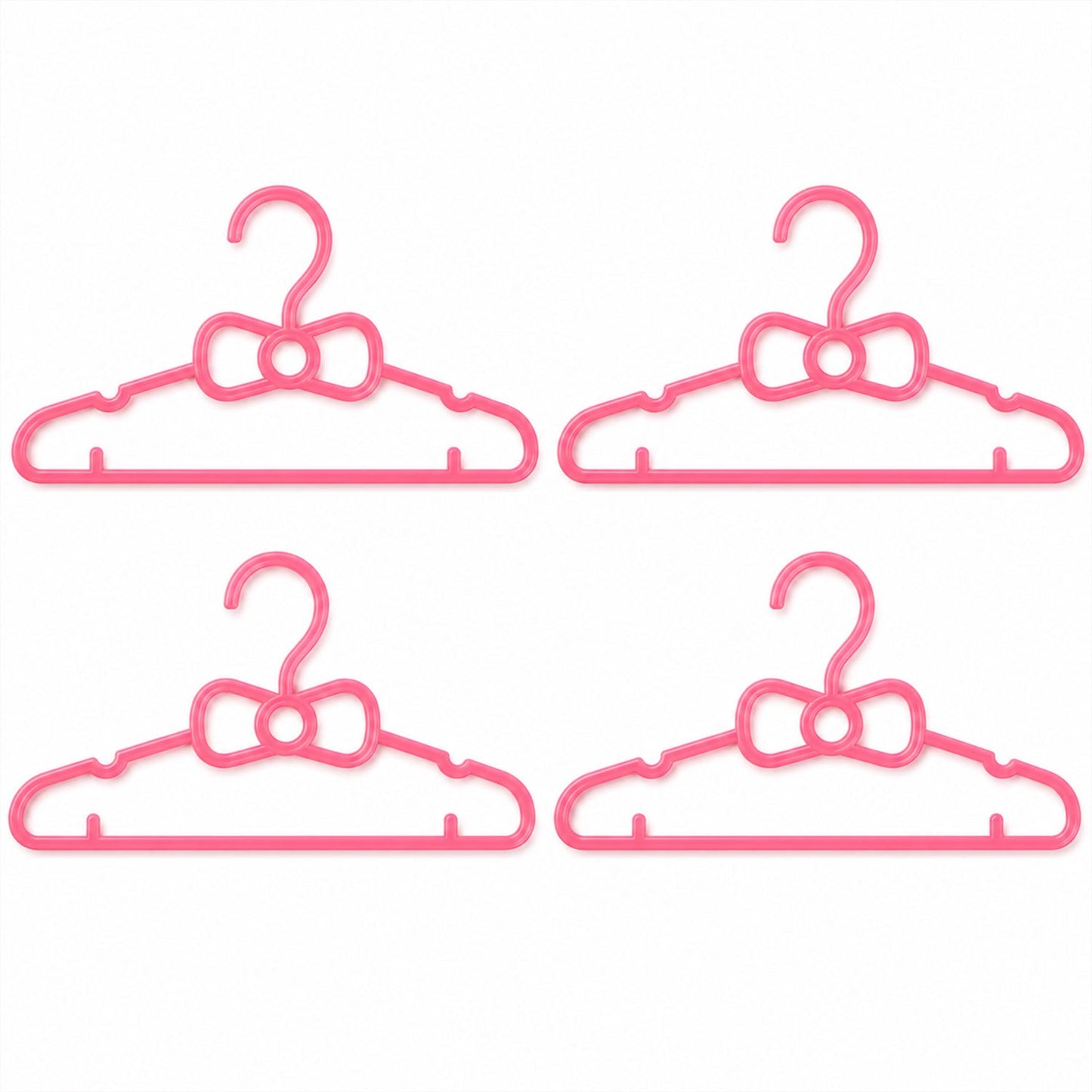 Durable plastic baby hangers for tops, dresses and coats