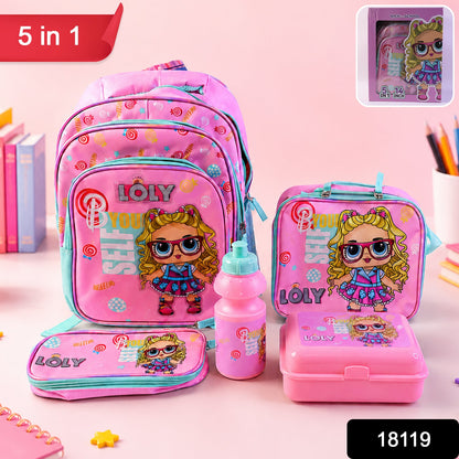Kids School Bag set – 5-in-1 Combo for School – side view