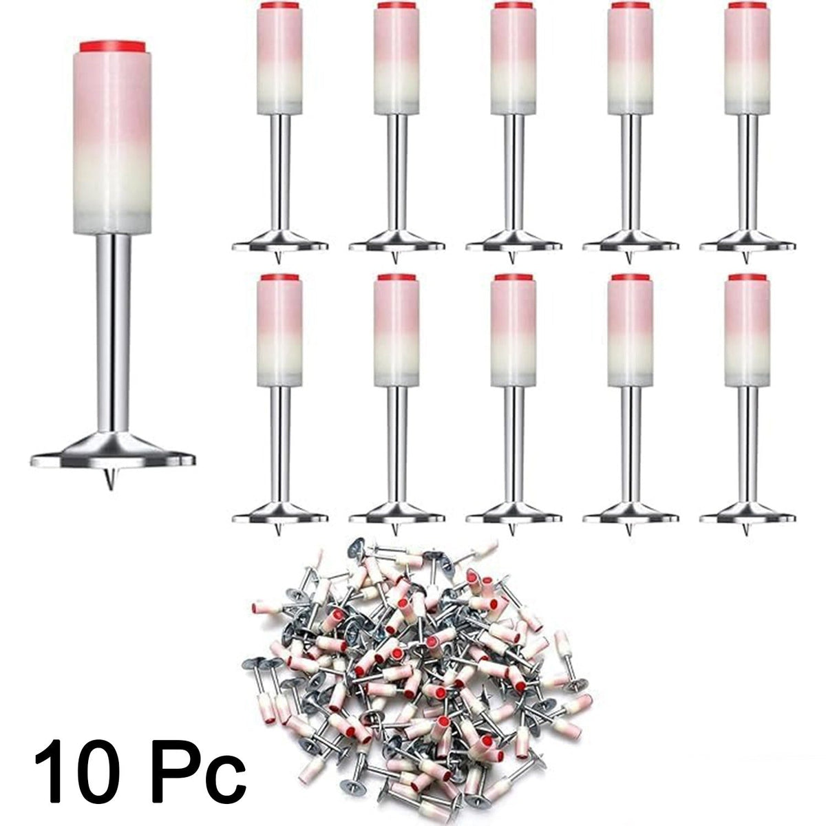 Steel Round Nails – Nail Gun Fasteners (10 Pcs) – close-up