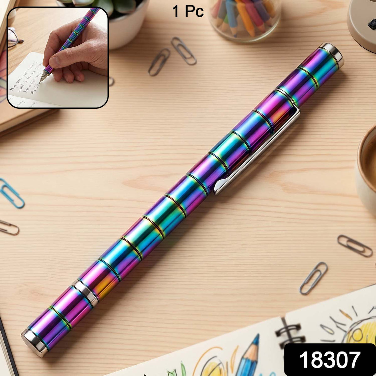 Magnetic Pen – Fidget Spinner & Stress Relief Metal Pen – side view