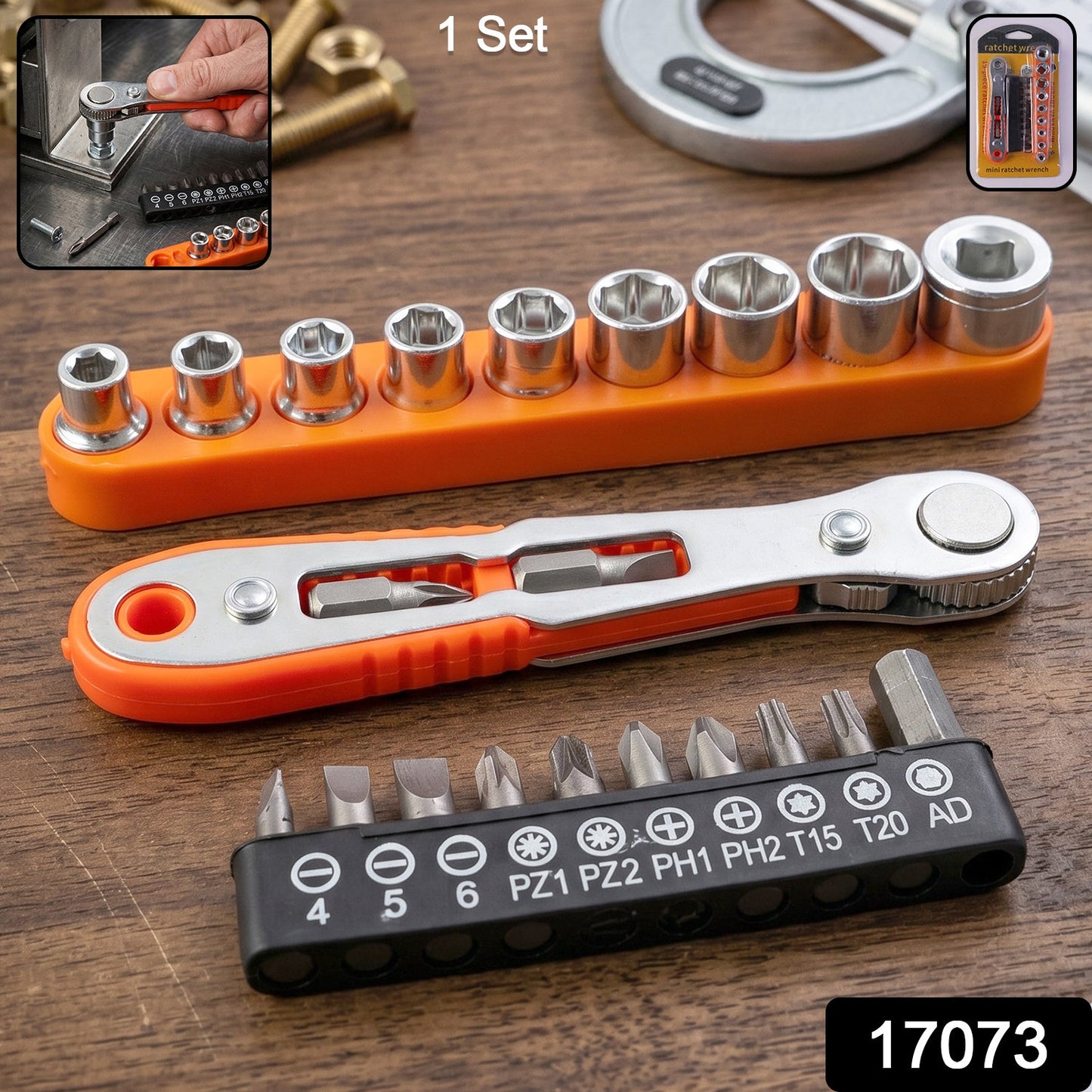 Ratchet wrench set pack