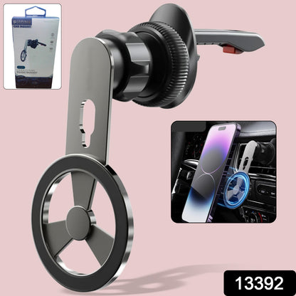 Magnetic Car Phone Holder – 360° Rotatable Air Vent Mount – side view
