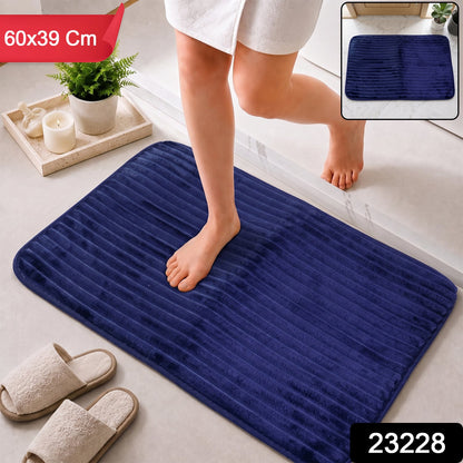 Memory foam bath mat with anti slip backing for bathrooms