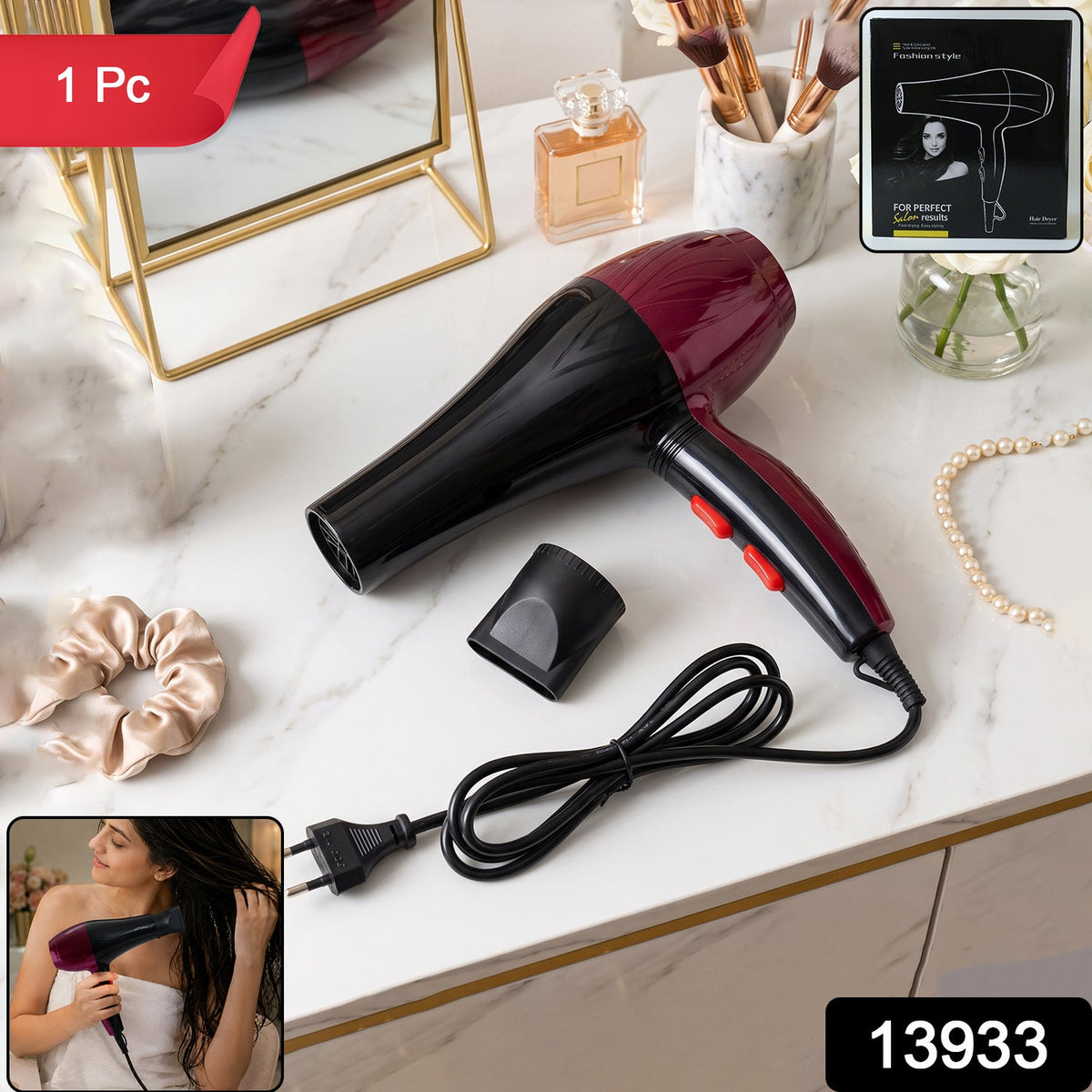 Professional Hair Dryer – High Power 2-Speed Salon Dryer – side view