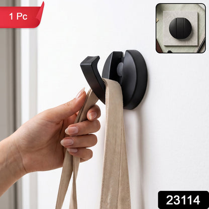 Folding wall hook with screws for coats, bags and towels