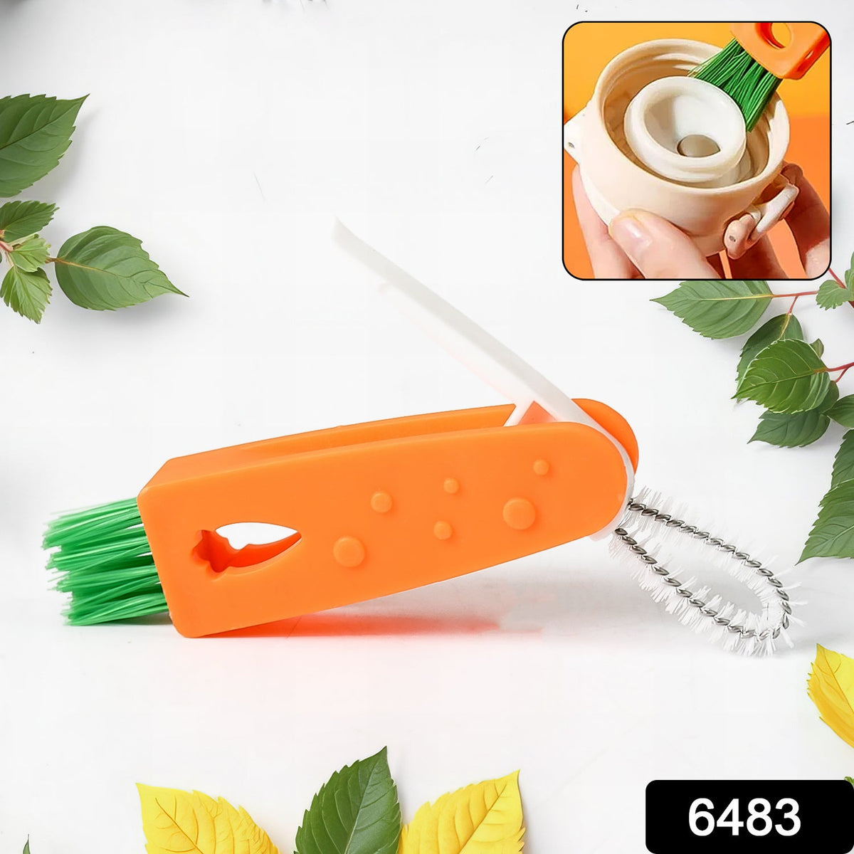 Bottle Cleaning Brush – 3-in-1 Multifunctional – side view
