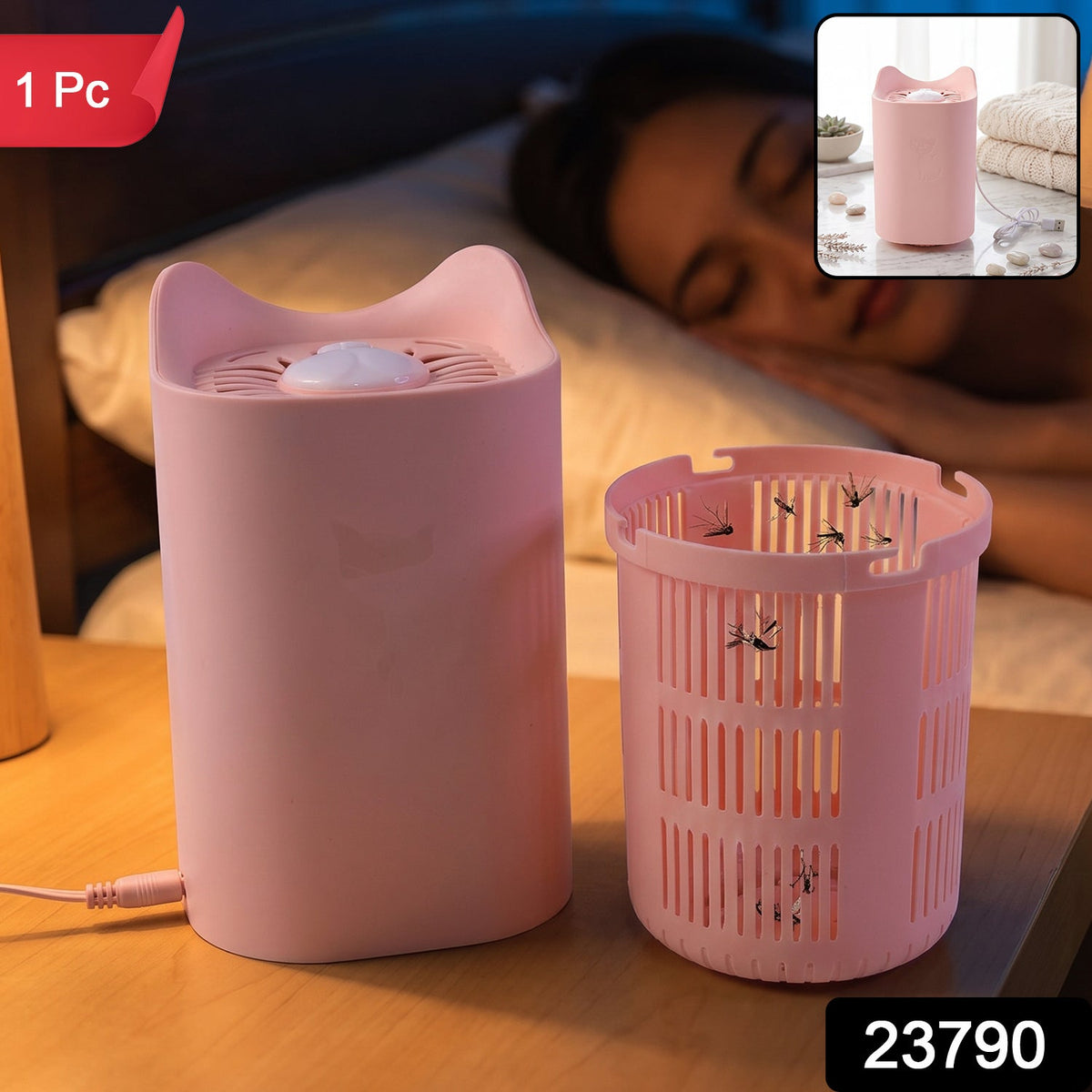 USB Cat Shape Electric Mosquito Killer Lamp for Bedroom – side view
