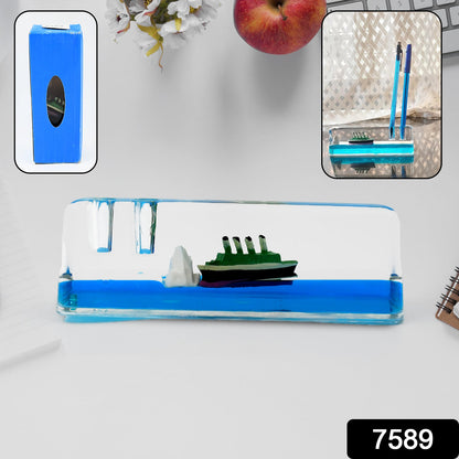 Floating Cruiser Ship Decor – Unsinkable Stress Relief Toy – side view