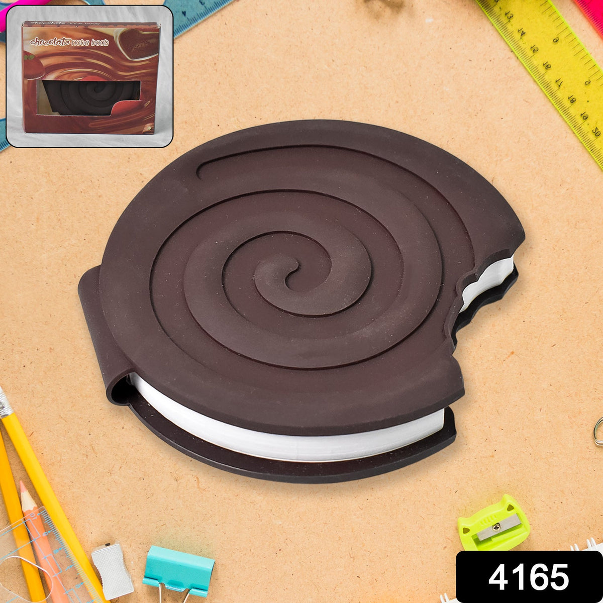 Chocolate Diary – Scented Round Notebook for Kids & Office – side view