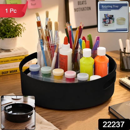 Rotating Storage Tray – 360 Degree Turntable Organizer – side view