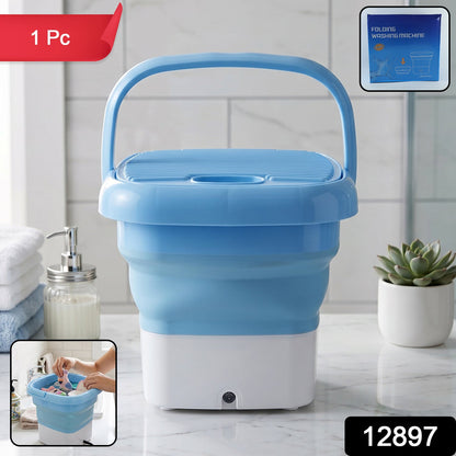 Mini Portable Washing Machine – Foldable & Compact – side view
