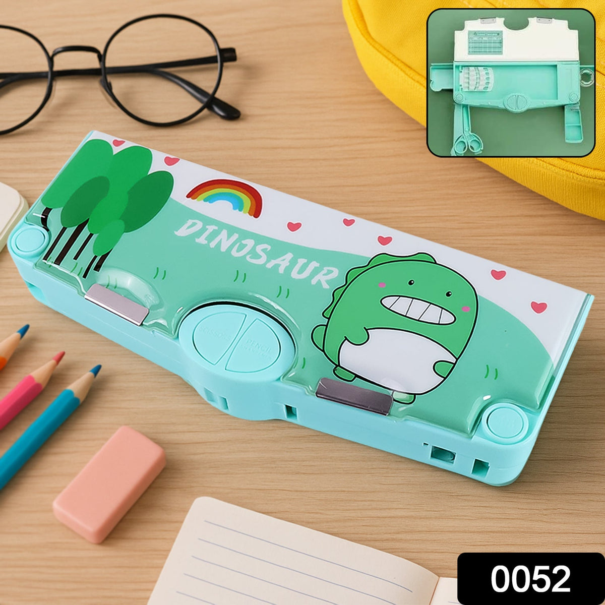 Magnetic Pencil Box – Space Theme & Multifunctional – side view