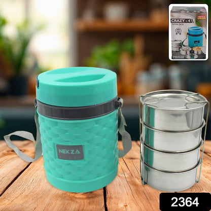 Insulated Tiffin – Stackable Stainless Steel Lunch Box – side view