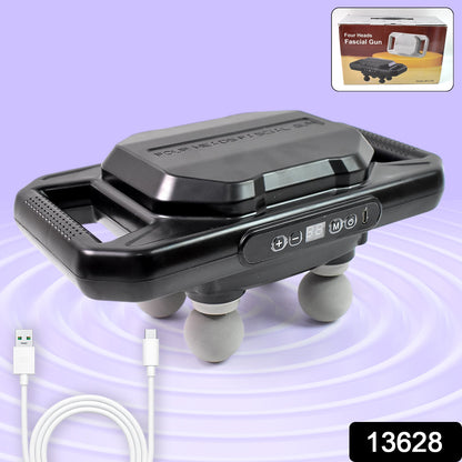 Deep Tissue Massage Gun – 4-Head Portable – side view