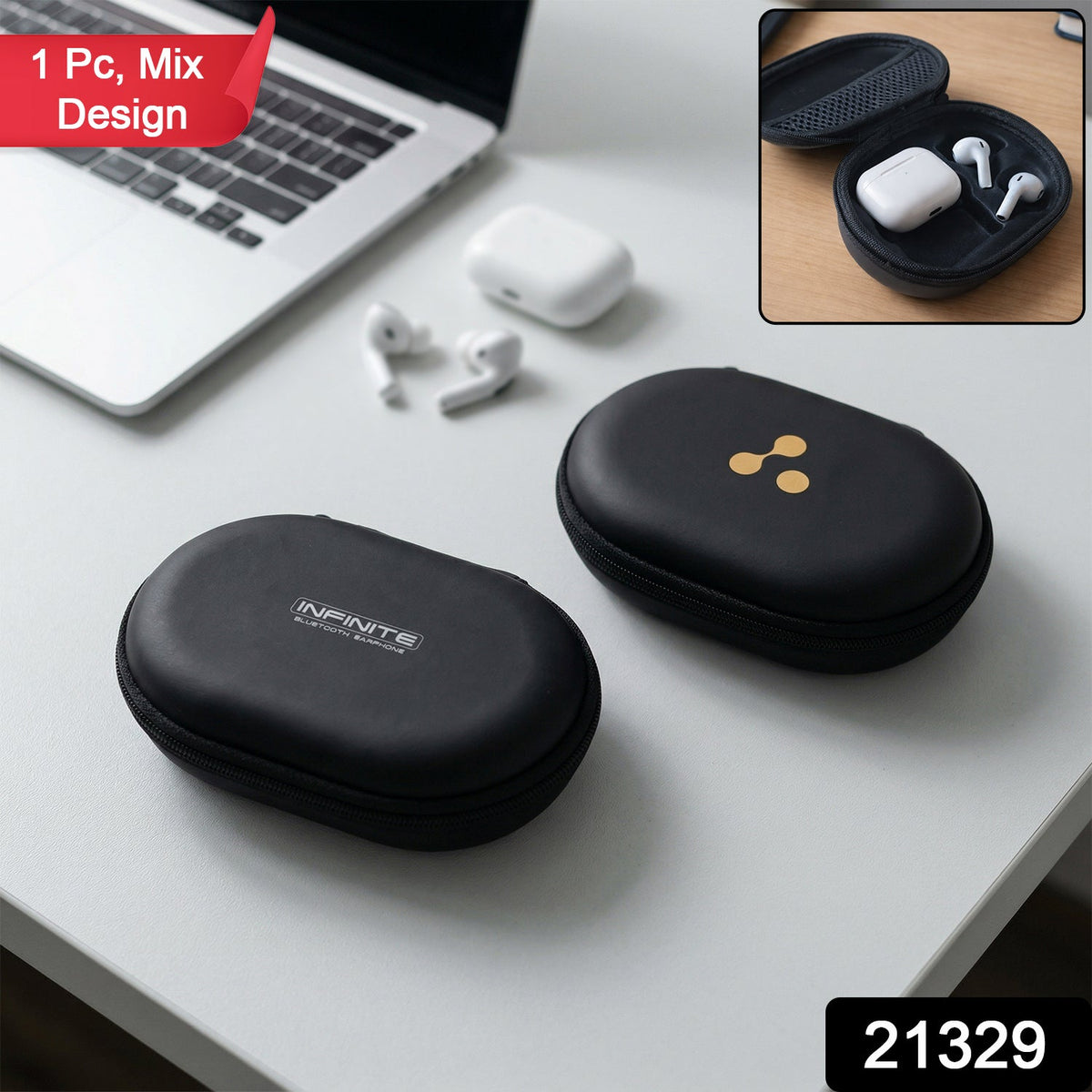 Wireless Earbuds Case – Durable Hard Shell Protection – side view