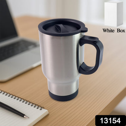 Insulated Coffee Mug – Stainless Steel Travel Cup with Lid – side view