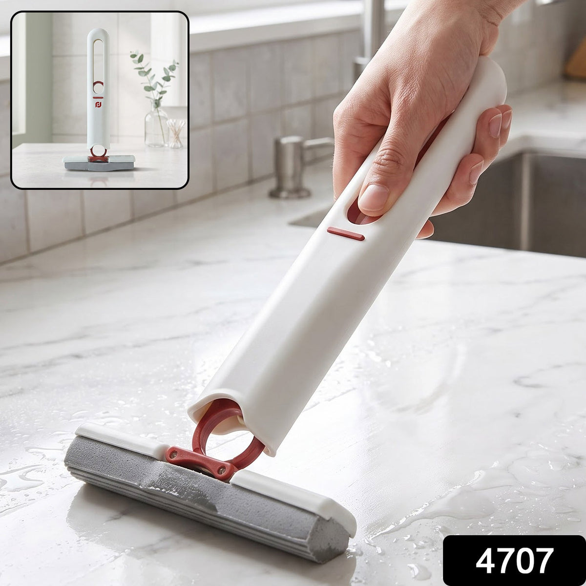 Mini Mop – Portable Self-Squeeze PVA Sponge for Home – side view