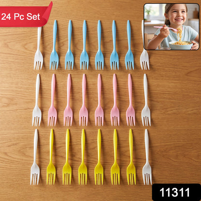 Reusable multicolour dinner forks