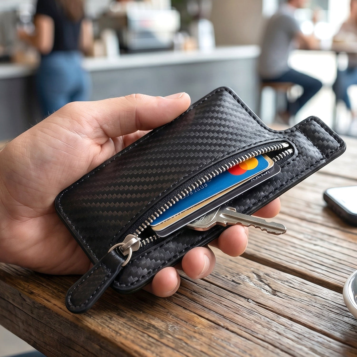 Adhesive Card Phone Holder – Zipper Pocket Wallet – view 9